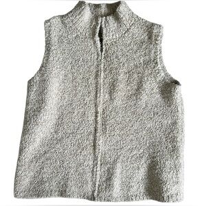 Christopher & Banks Cozy Cream Women’s Sherpa Vest Size Large